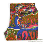 1960's JANTZEN LOVE ME ALL OVER PRINT COTTON PANTS... 36