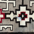 c.1920's NAVAJO RUG WHIRLING LOGS SWASTIKA... 156cm/95cm