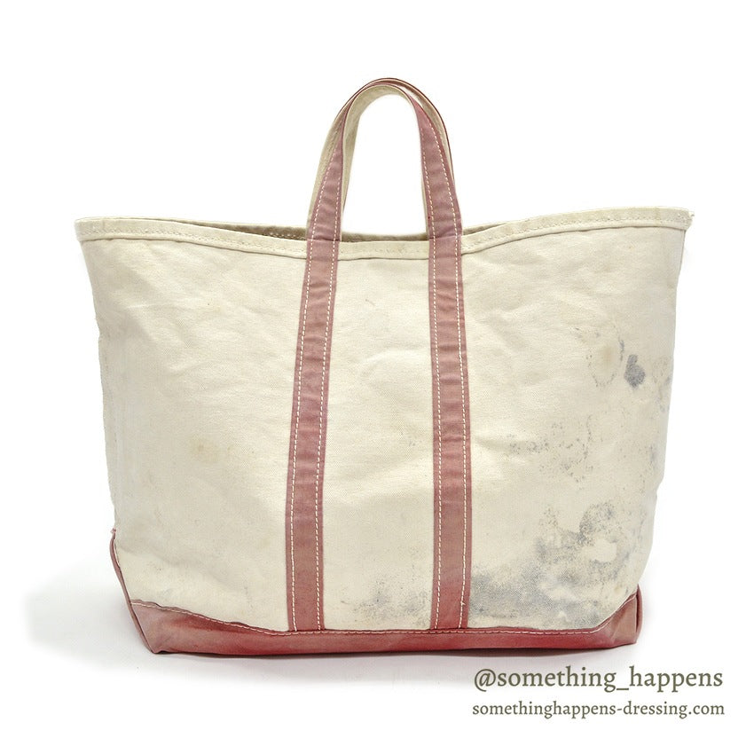 1970s LL Bean Boat and Tote, faded, with cursive tag...