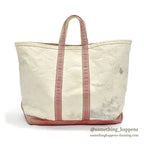 1970s LL Bean Boat and Tote, faded, with cursive tag...