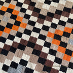 1940's~ NAVAJO RUG DOUBLE DIAMONDS PATTERN ... 145cm/78cm