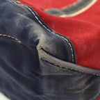 1980's LLBEAN DELUXE BOAT AND TOTE RED & NAVY... LARGE