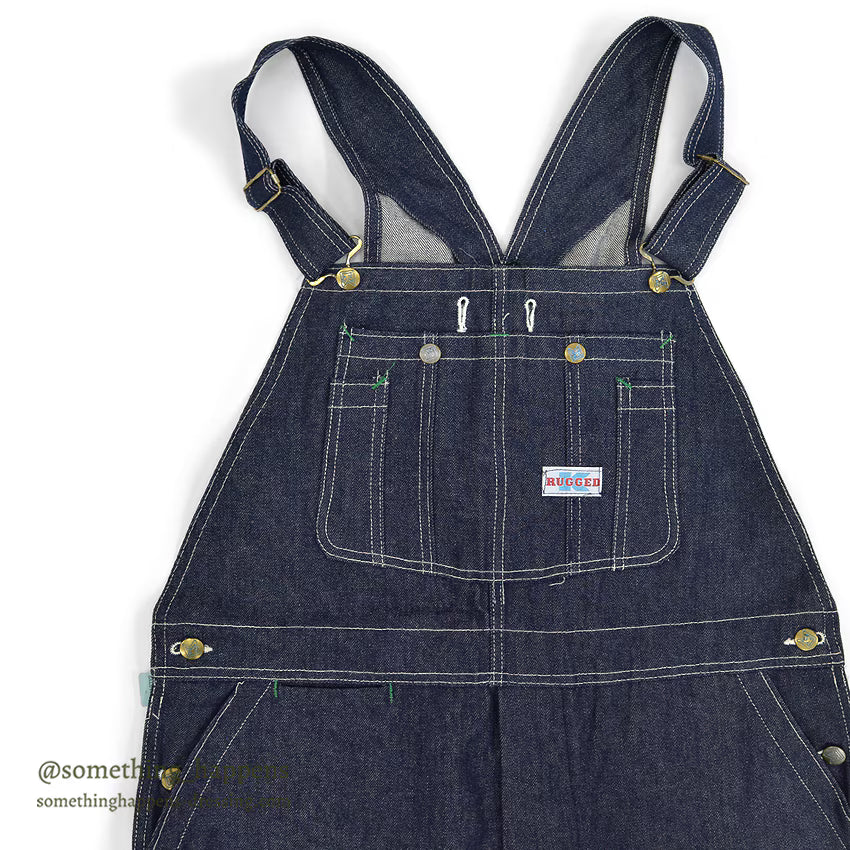 1970's DEADSTOCK RUGGED DENIM OVERALL... W36/L34