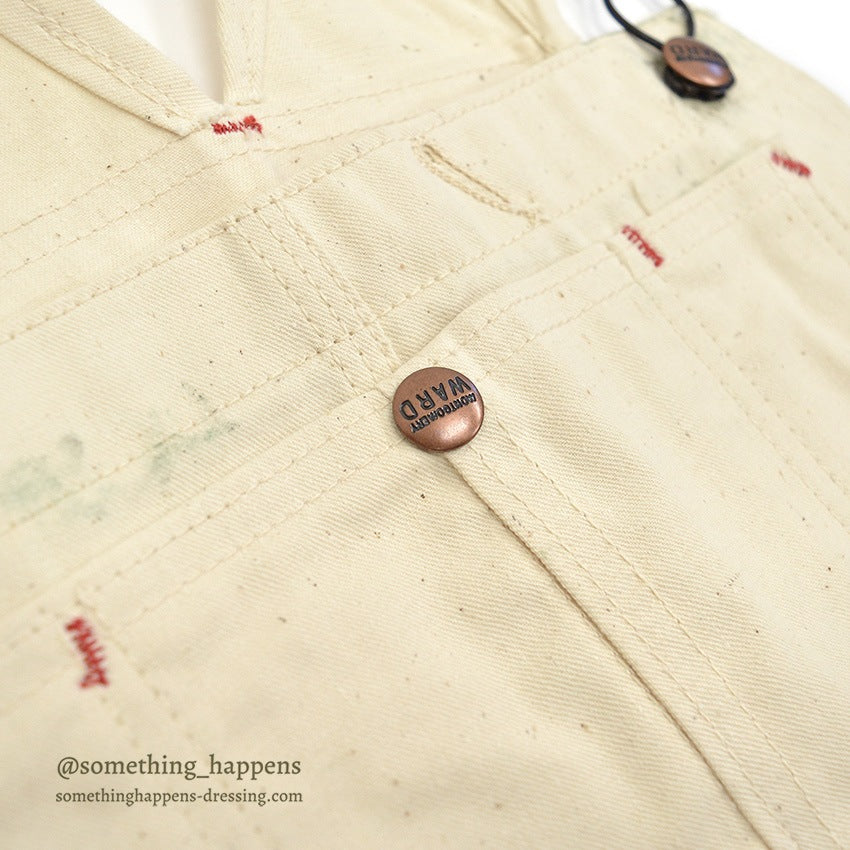 ~1970's DEADSTOCK MONTGOMERY WARD DOUBLE KNEE OVERALL ... W42/L30