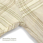 1990's DEADSTOCK STRUCTURE BEIGE PLAID LINEN SHIRT...L