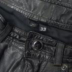1970's~ SCULLY BLACK LEATHER PANTS...W33/L29