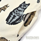 1990's MICHIGAN RAG CO. ALL OVER CATS PRINT JACKET... MEDIUM