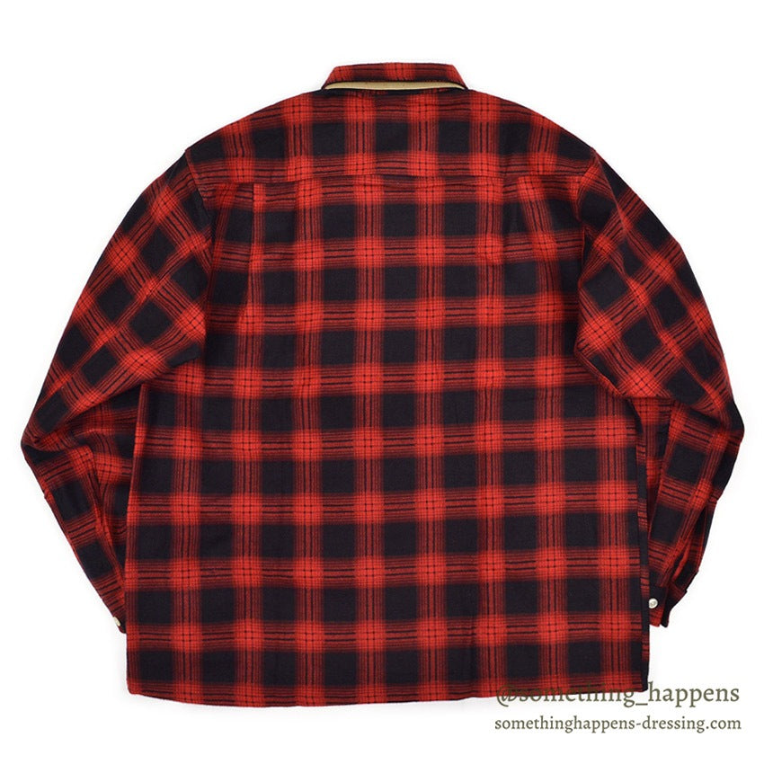 1950's DEADSTOCK WASHINGTON DEE CEE PRINT FLANNEL SHIRT...L