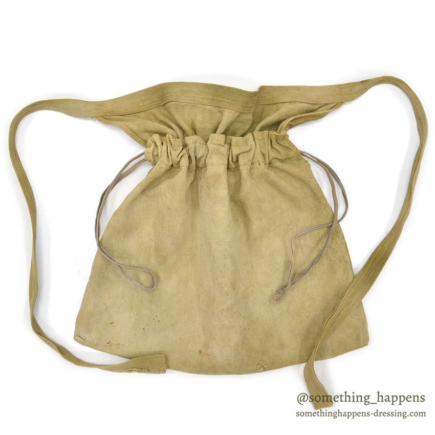 ~1940's AMERICAN RED CROSS BROWN COTTON TWILL APRON DITTY BAG...