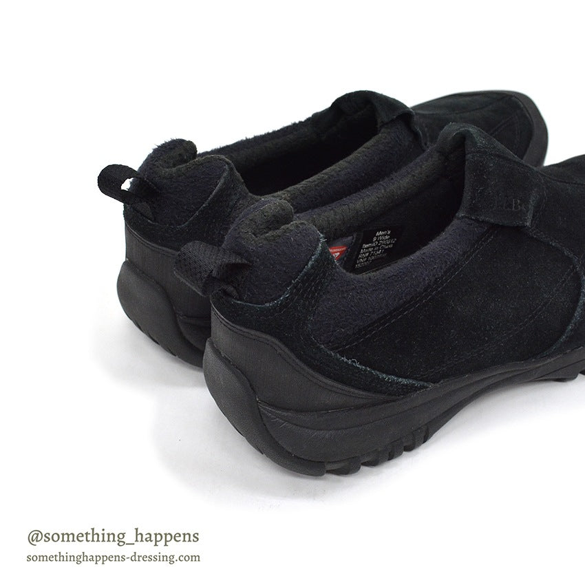 LLBEAN PRIMALOFT BLACK SUEDE LEATHER MOC SHOES...9W
