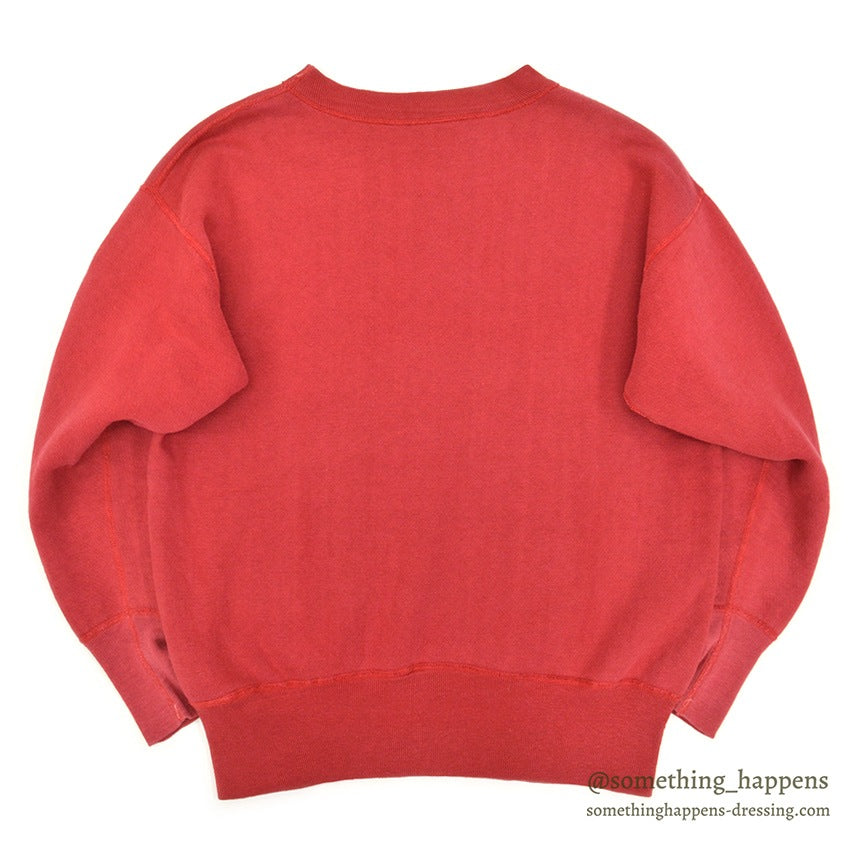 1950's RED TWO-TONE FRONT-V SWEAT SHIRT...