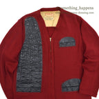 1960's PAUL GRAF SHOOTING ZIP UP WOOL CARDIGAN DARK RED... 44