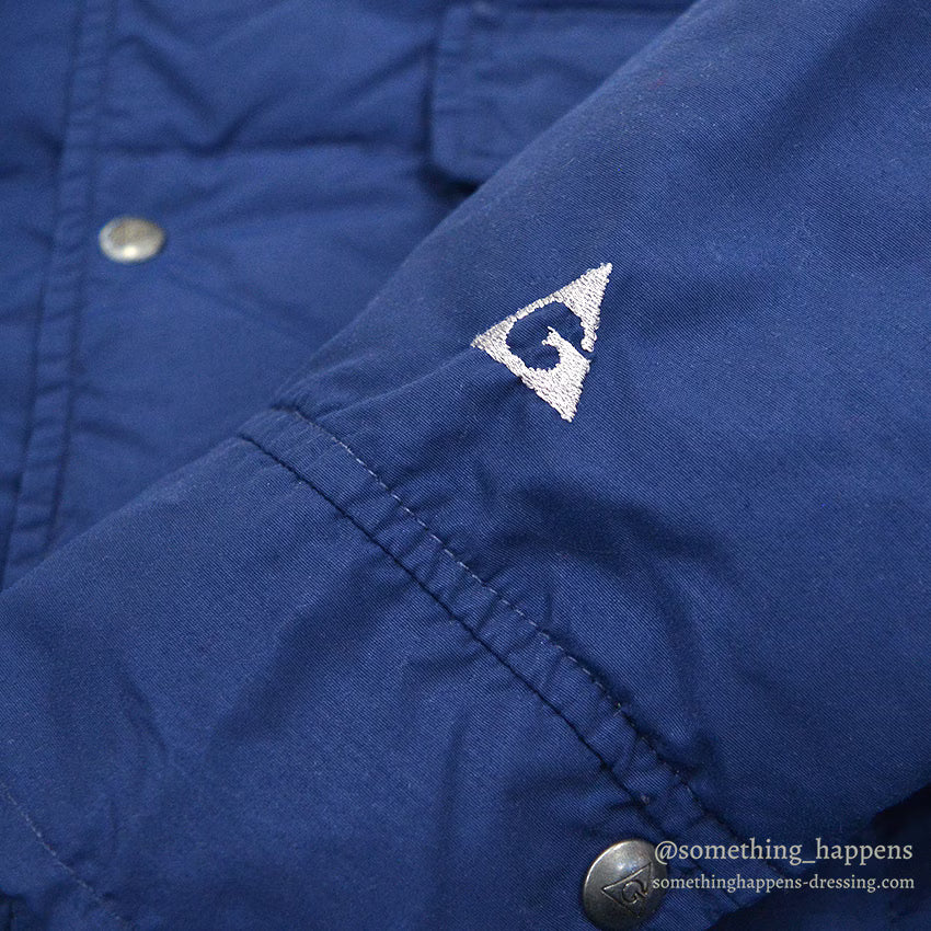 1980's GERRY DOWN SHIRT NAVY ... Fits like L to XL