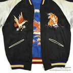 1950s JAPAN SOUVENIR JACKET (Sukajan) - Tiger/Eagle design with speed zipper... Fits like XL