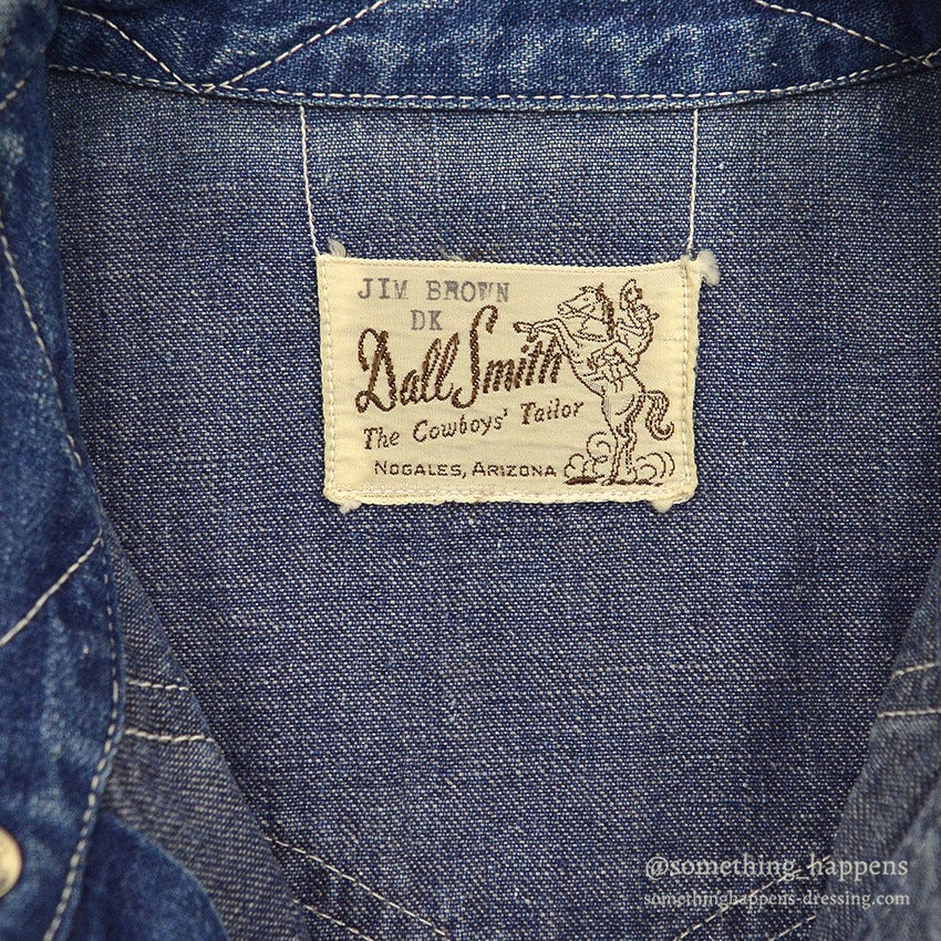 1950's DALL SMITH DENIM DENIM WESTERN SHIRT ...