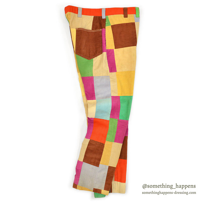 ~1970's TALBOTS PATCHWORK CORDUROY PANTS ... W36/L30