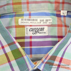 ~1980's CUZZENS PLAID COTTON DRESS SHIRT MADE IN IATLY 2 ... L