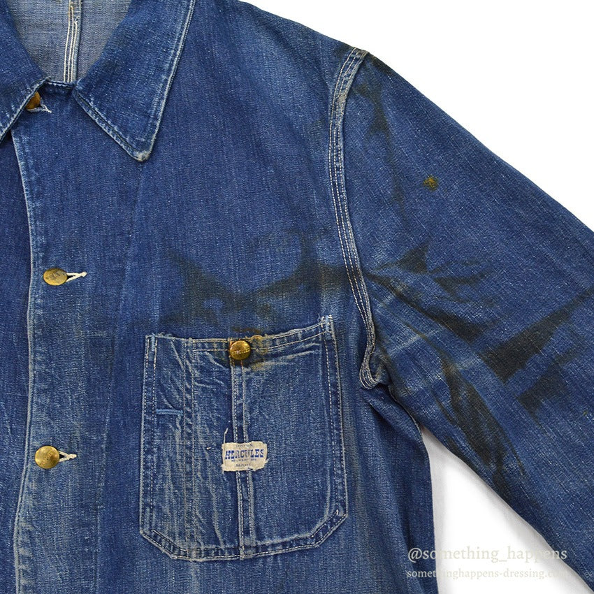 1950's HERCULES DENIM COVERALL GOOD FADED...