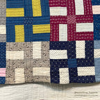ANTIQUE WHIRLING LOGS SWASTIKA CRAZY PATCHWORK QUILT... 202cm/166cm