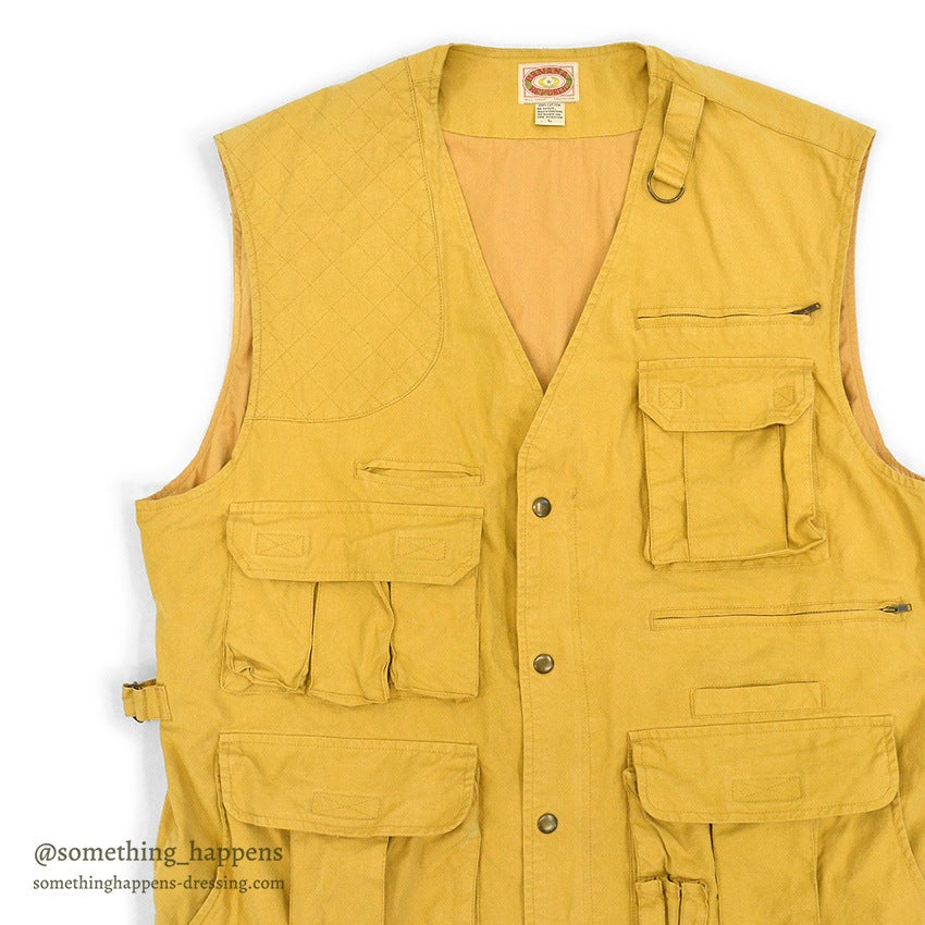 1980's BANANA REPUBLIC PHOTO JOURNALIST VEST MUSTARD ... L