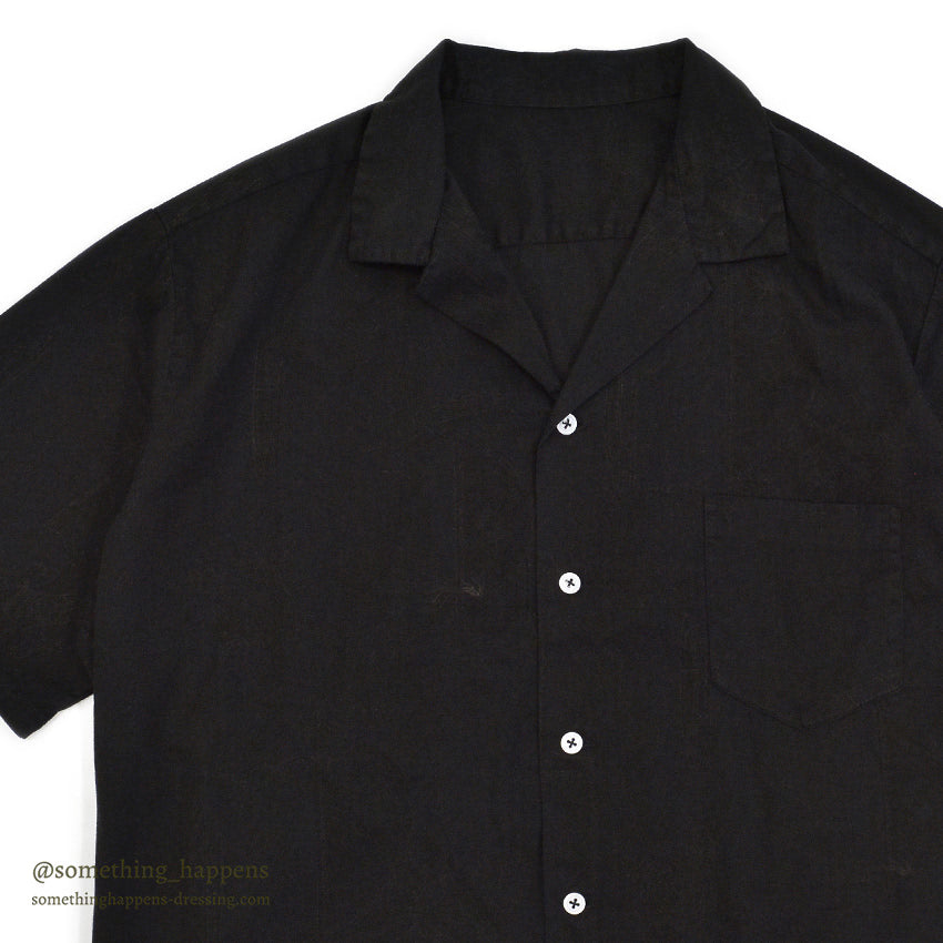 1960's~ BLACK OVERDYED S/S SHIRT ...