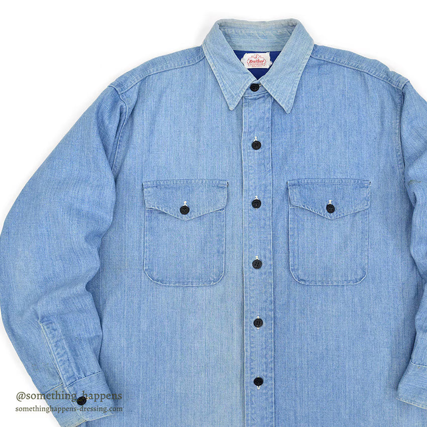 ~1960's FIVE BROTHER TYPE CPO DENIM SHIRT SELVEDGE ...