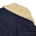1960's LEVI'S 70579-0217 BIGE DENIM BOA VEST... 36
