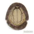 1960's EDDIE BAUER MOUTON FUR DOWN HAT / AUTUMN TAN...XL