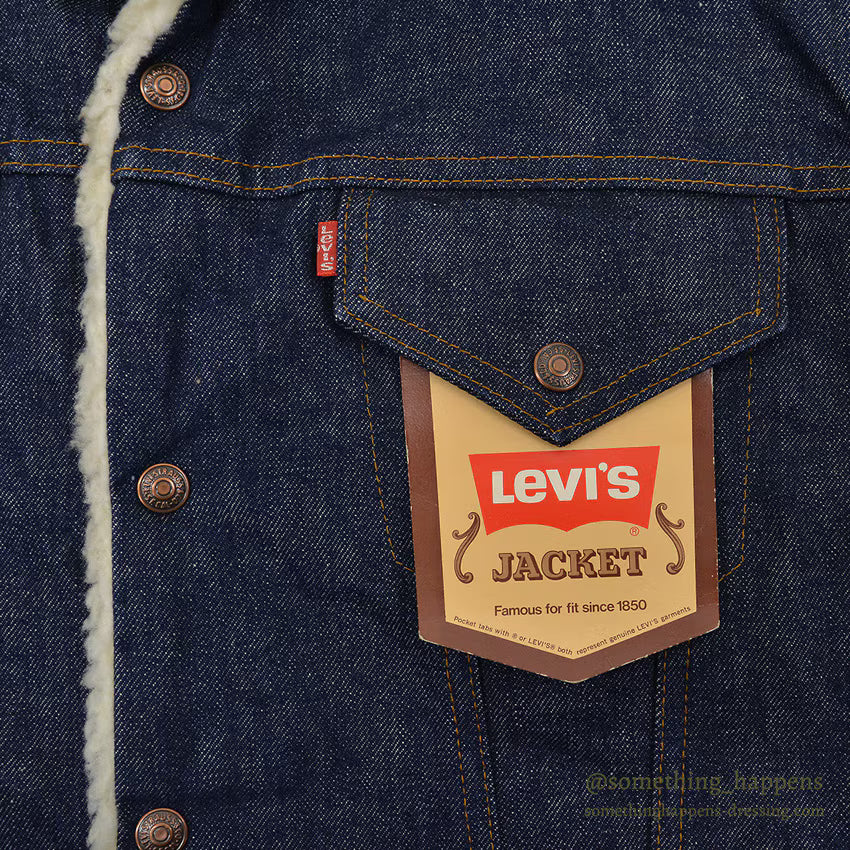 1970's DEADSTOCK Levi's 70605-0217 DENIM BOA JACKET... 44