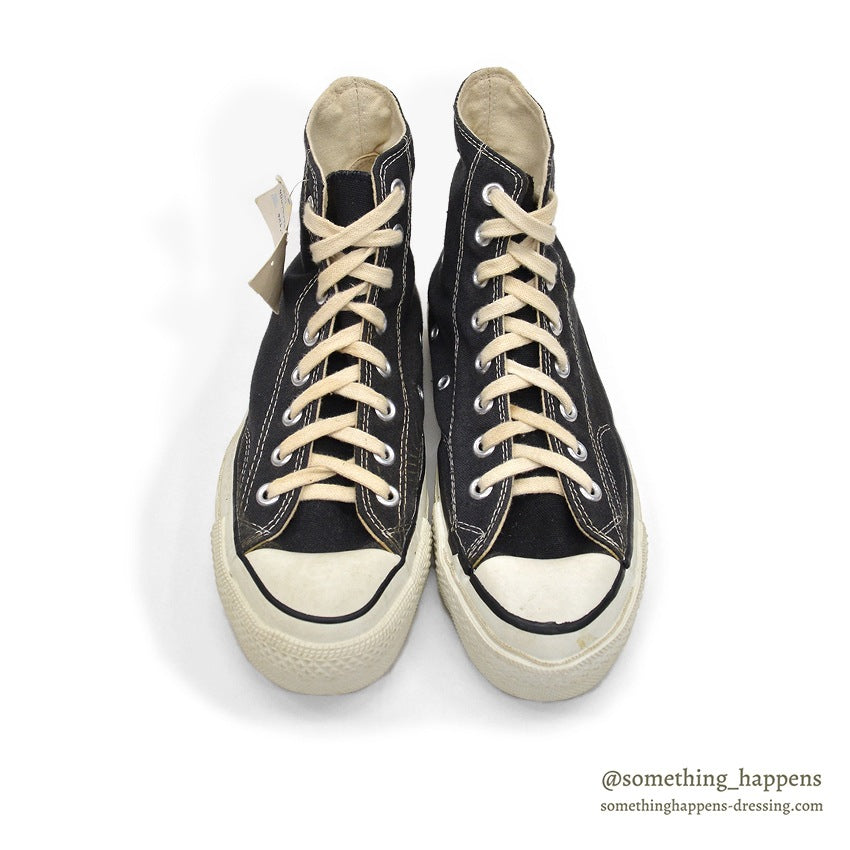 1970's~ DEADSTOCK CONVERSE CHUCK TAYLOR HI BLACK / DIFFERENT AGES... 7 1/2