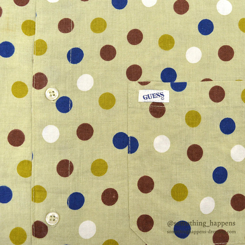 ~1990's GUESS MULTI COLOR POLKA DOTS SHIRT...