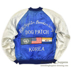 1950's JAPAN SOUVENIR JACKET 18TH FIGHTER BOMBER WING DOG PATCH...