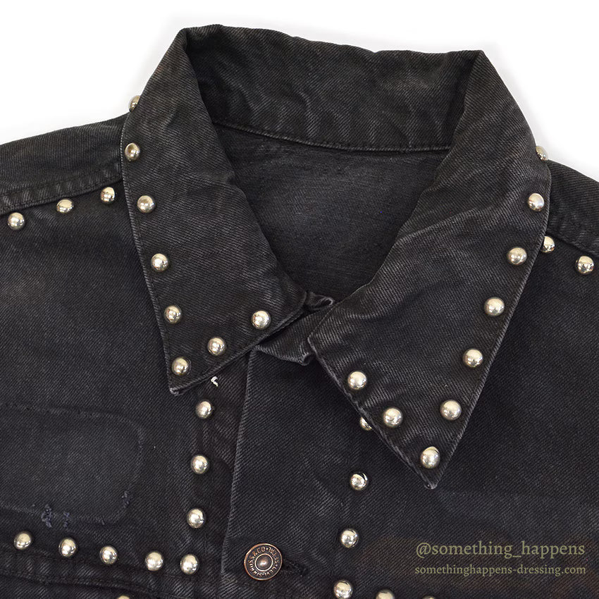 1960's LEVI'S 70505-0217 BIGE OVERDYED / BLACK WITH STUDS...