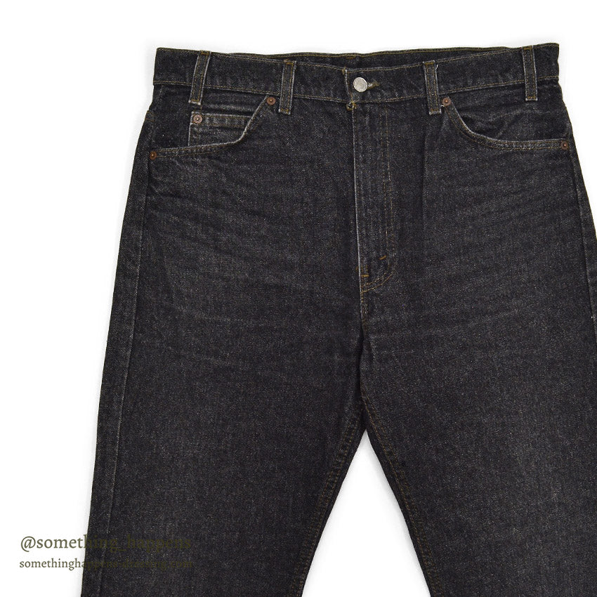 1990's Levi's 505 BLACK DENIM PANTS...W36/L30