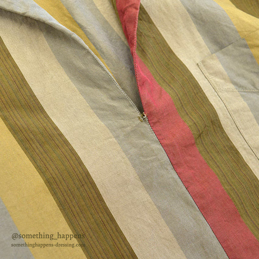 1950's~ OLD MULTI COLOR STRIPE PULLOVER SHIRT...