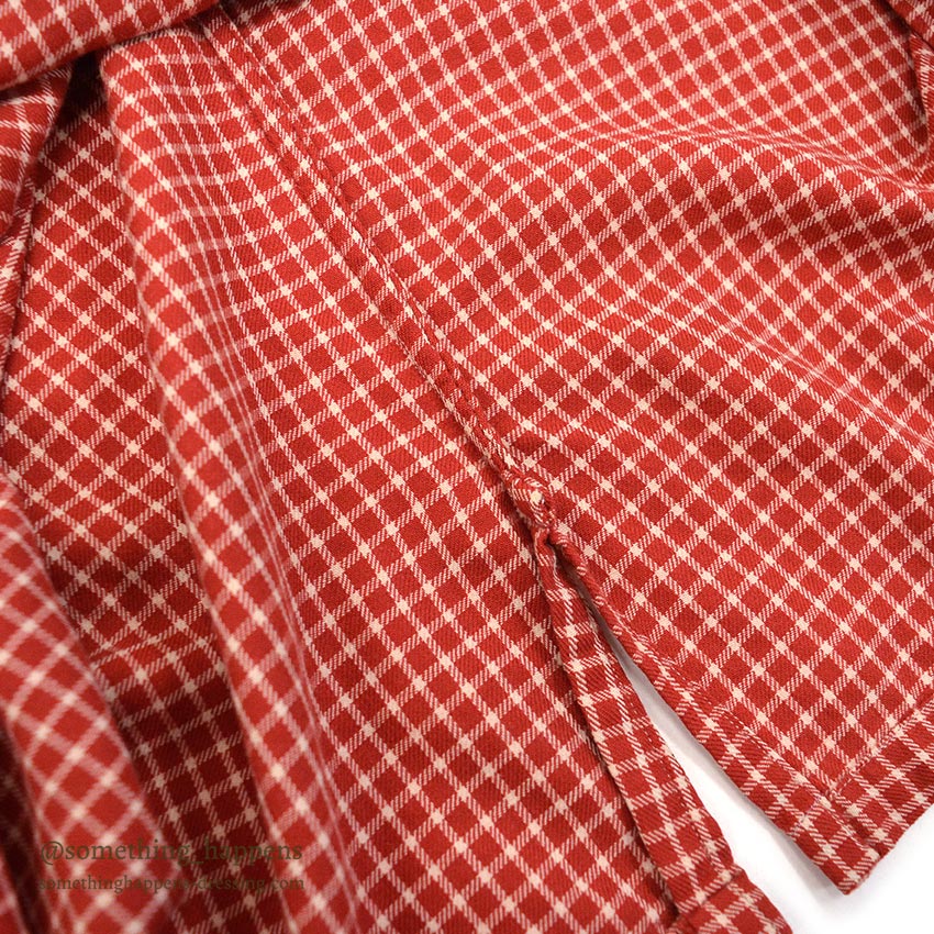 1950's LANELLA WEEKENDER RED/WHITE PLAID SHIRT ... ML