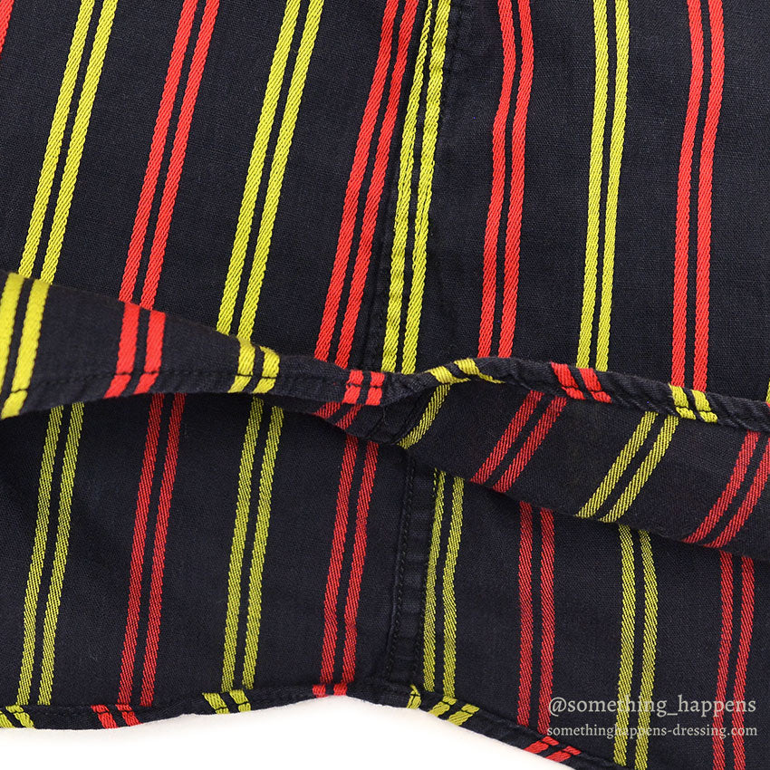1950's GLENGARIFF BLACK & STRIPES WESTERN SHIRT...