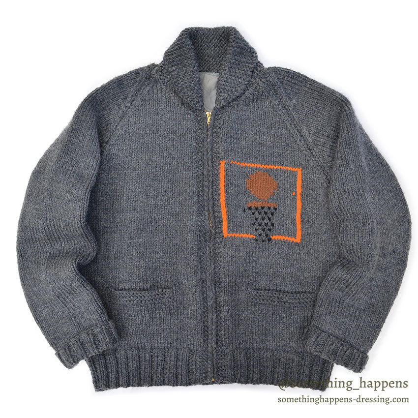 1960's BASKETBALL COWICHAN SWEATER...