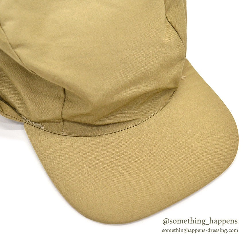 1980's EDDIE BAUER EAR FLAP DOWN CAP / TAN...XL