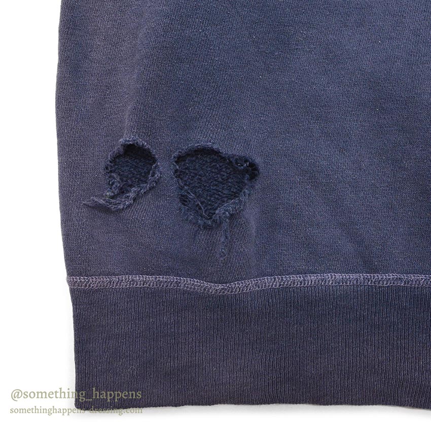 1960's CHAMPION NAVY FADED SWEAT SHIRT ... Fits XL