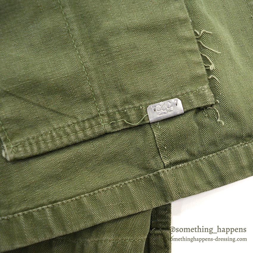 1940's BRITISH ARMY WW2 WAR AID HBT JACKET / US MADE...