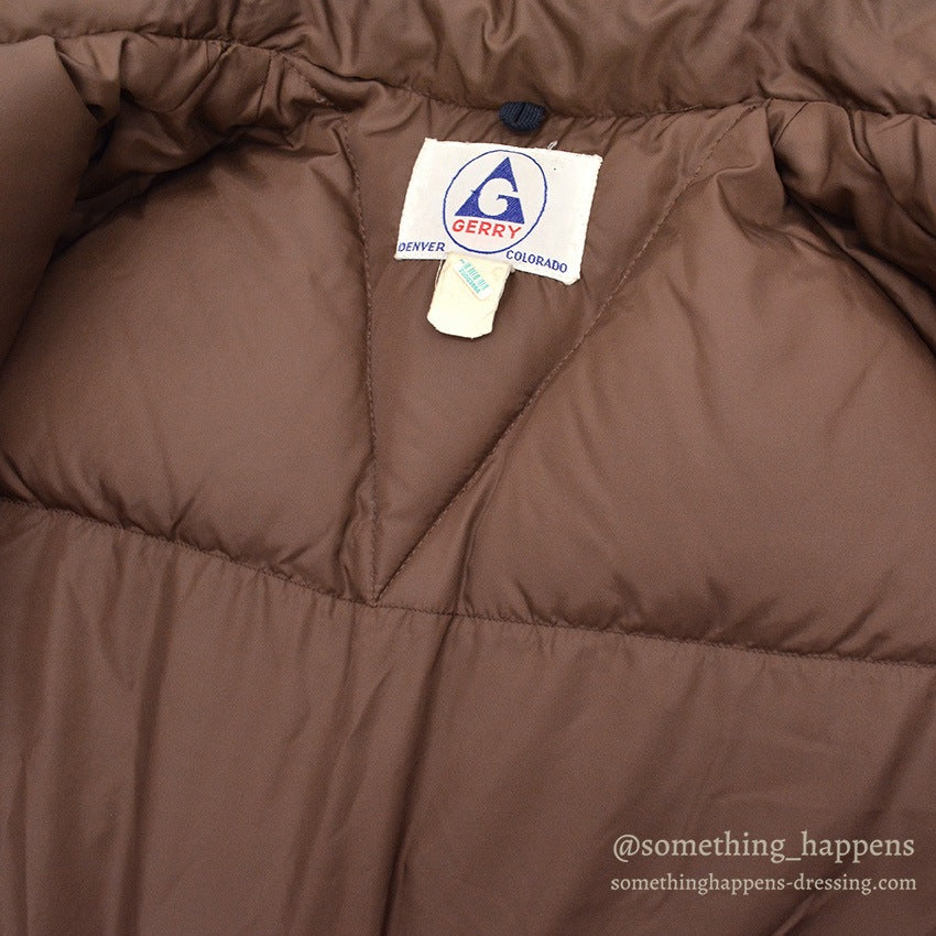 1970's GERRY DOWN SLOPE COAT / BROWN...X-LARGE