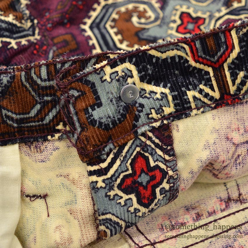 1970's DEADSTOCK Levi's PRINT CORDUROY PANTS ... W36/L31
