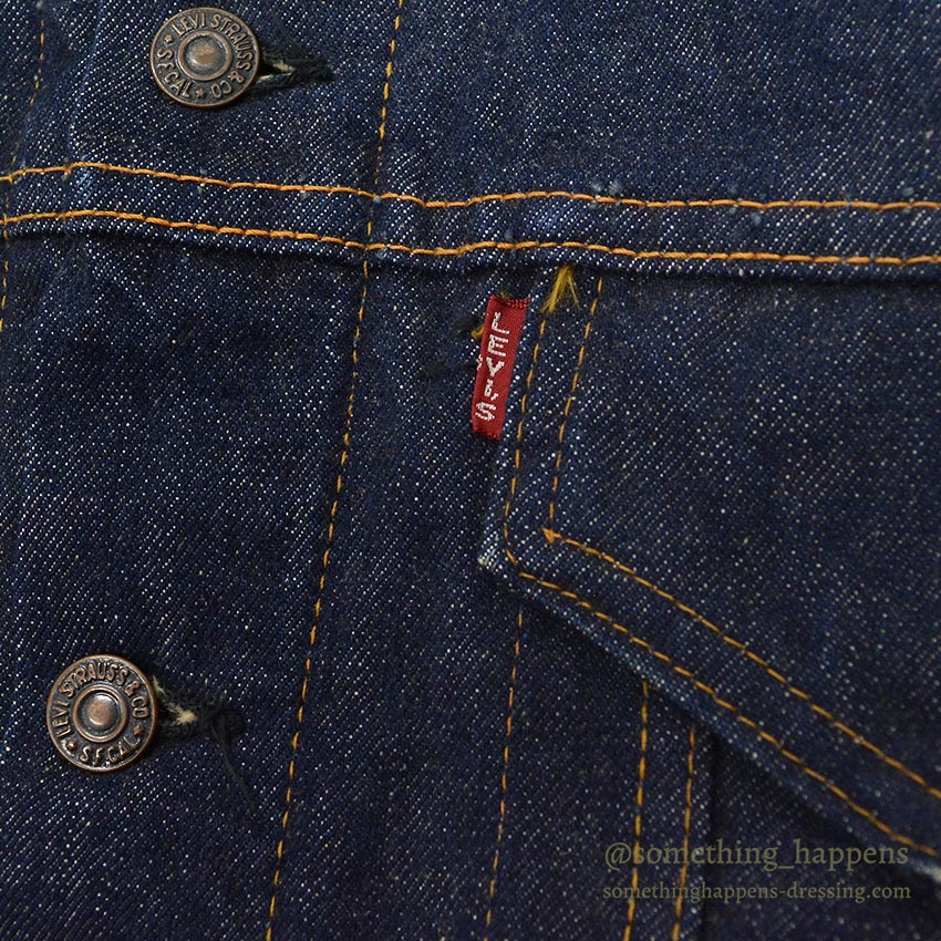 1960s LEVI'S 70505-0317 BIG E DENIM JACKET BLANKET / Transition Period ... 44
