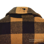 1960's FOX KNAPP PLAID WOOL CPO SHIRT / SUN FADED ... M