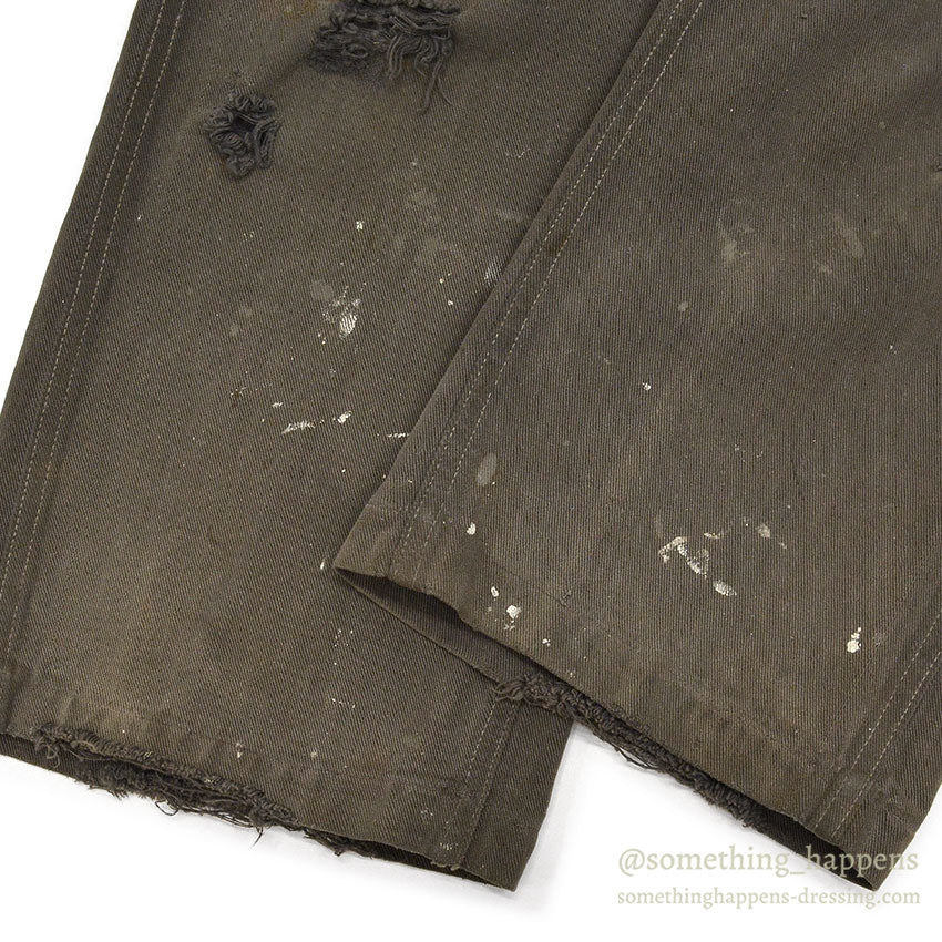 1940's CAN'T BUST'EM WW2 BLACK FRISCO PANTS / CROPPED ... W32