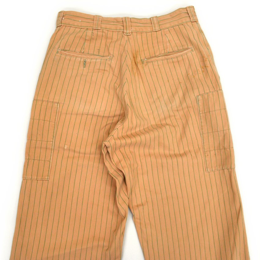 〜60's LANKFORDS コカコーラストライプ HBT ワークパンツ... 実寸W31×L30