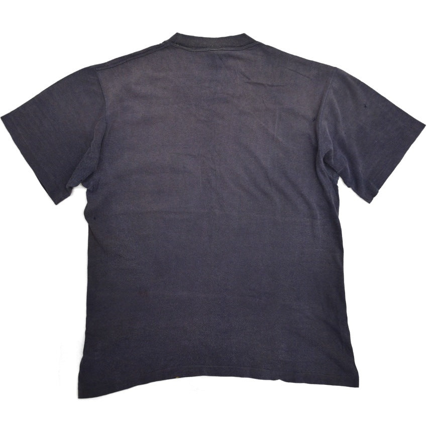 60's TOWNCRAFT Penneys Pocket T-shirt, Eggplant Navy Blue... L