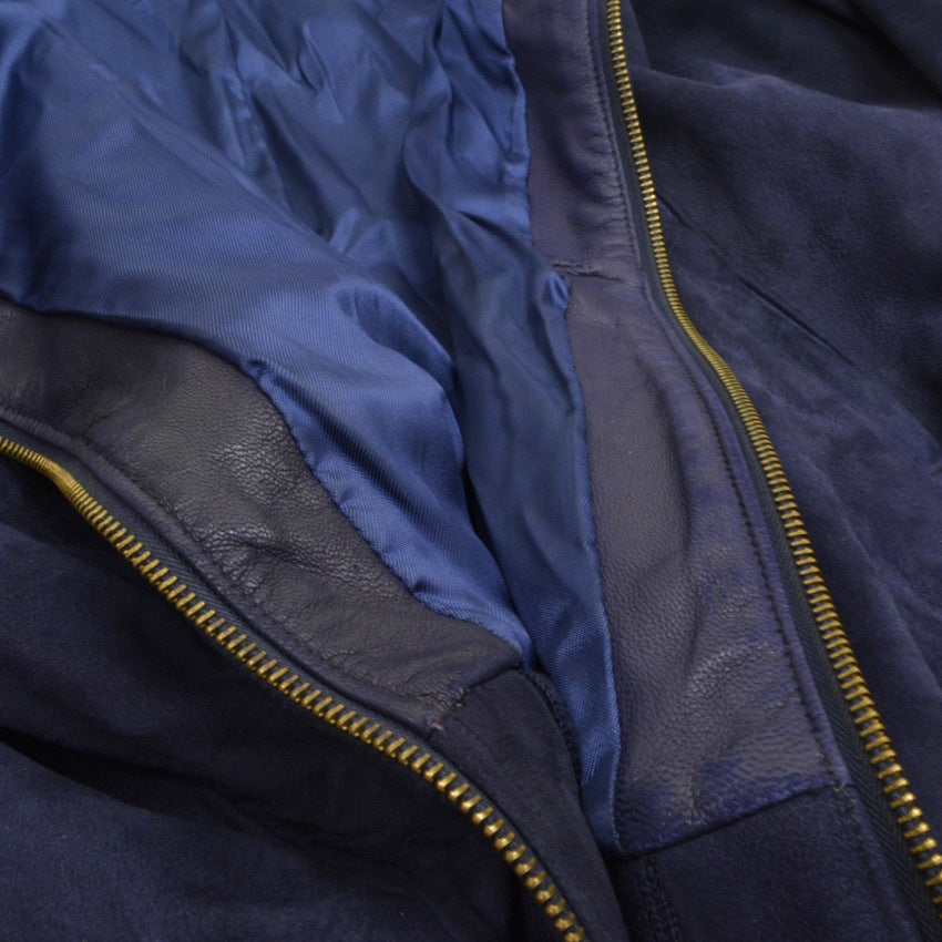 50's 'Monarch' Blue Nubuck Leather Jacket...