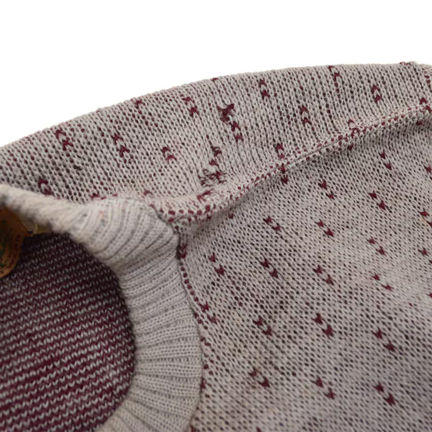 40's~ GLENSPEY SPORTWEAR 'Skiers' Jacquard knit...